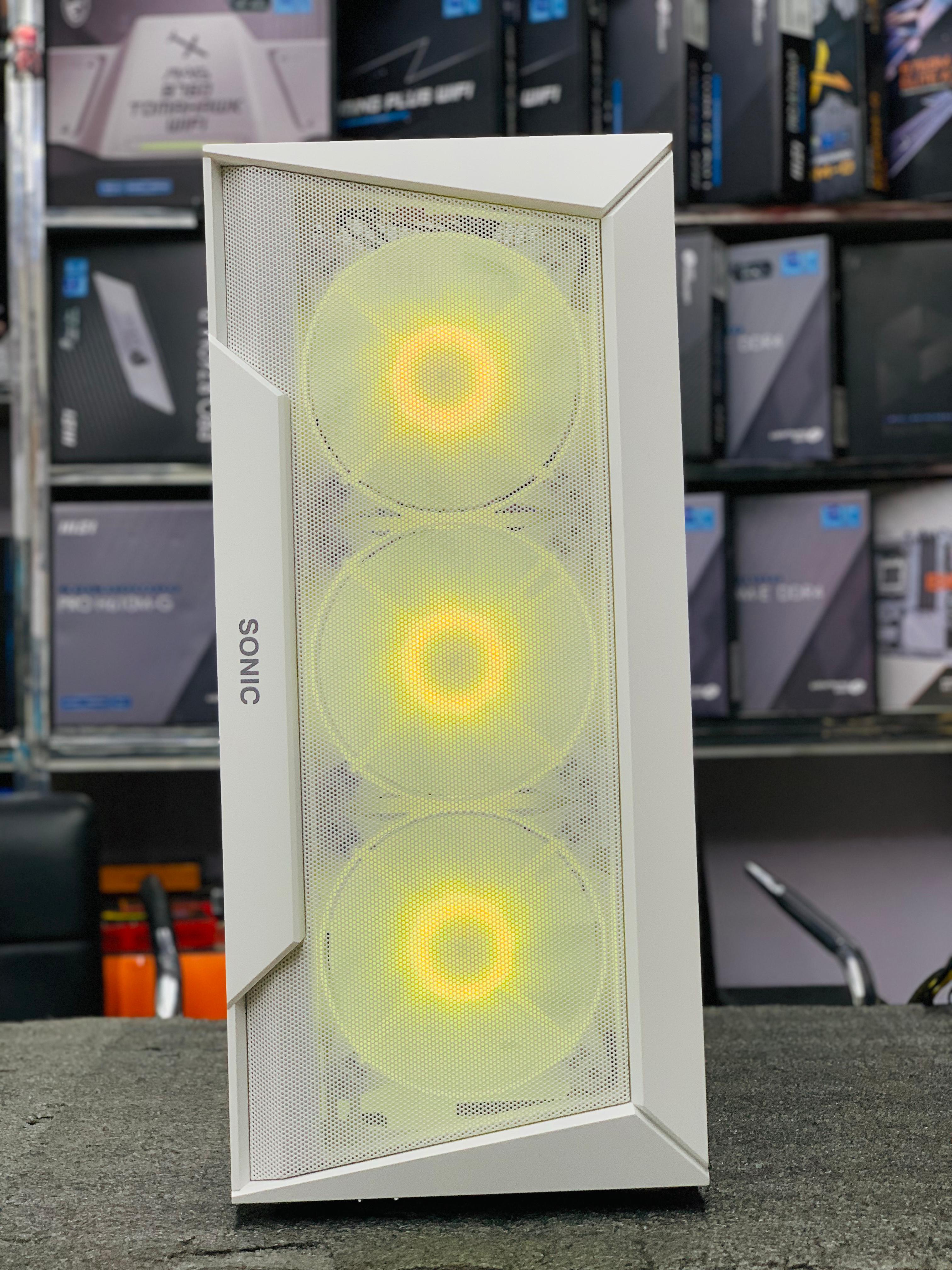 Sonic Casing R28 White 3 RGB Fans Sonic Casing R28 White 3 RGB Fans